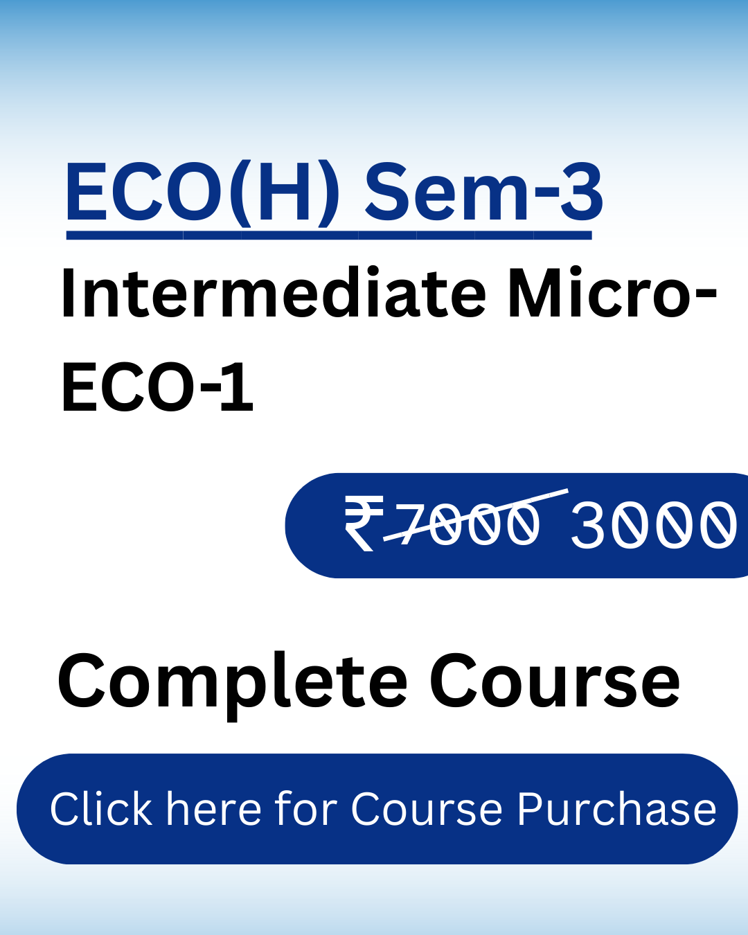 ECO H Sem 3 Courses